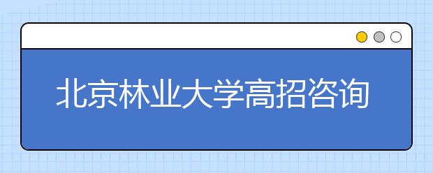 北京林業(yè)大學高招咨詢熱點回放